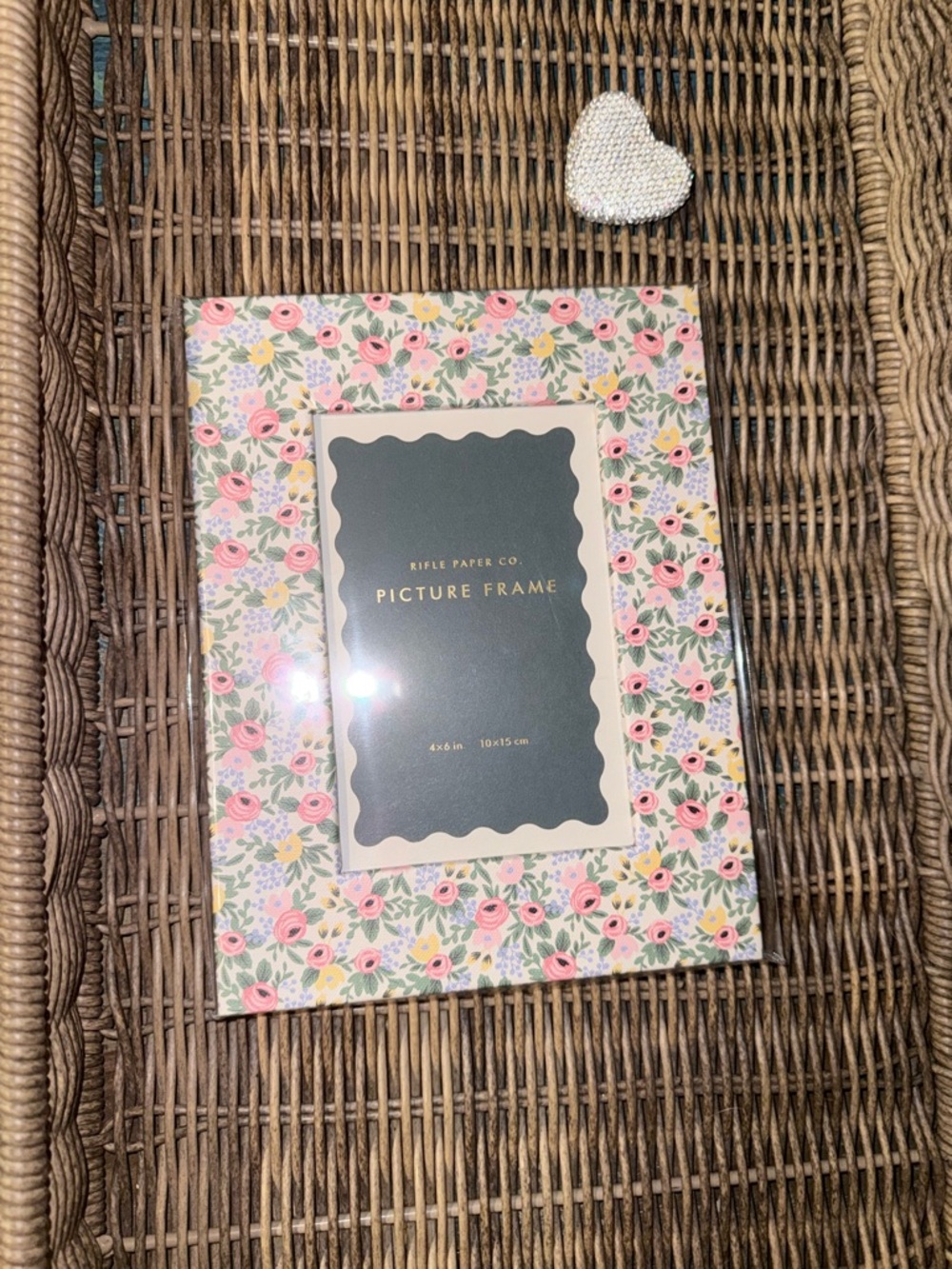 🌸 New Rifle Paper Co. Floral Pink Picture Frame Aster - Picture 3 of 4